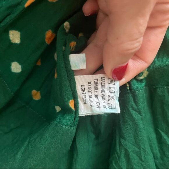 V.de.Vinster Beautiful Green Cotton Blouse size Medium - Picture 2 of 4